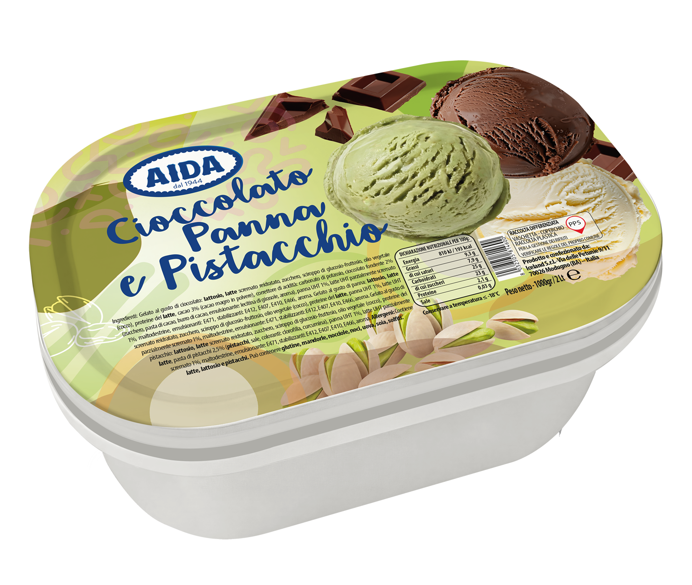 Cioccolato, Panna e Pistacchio